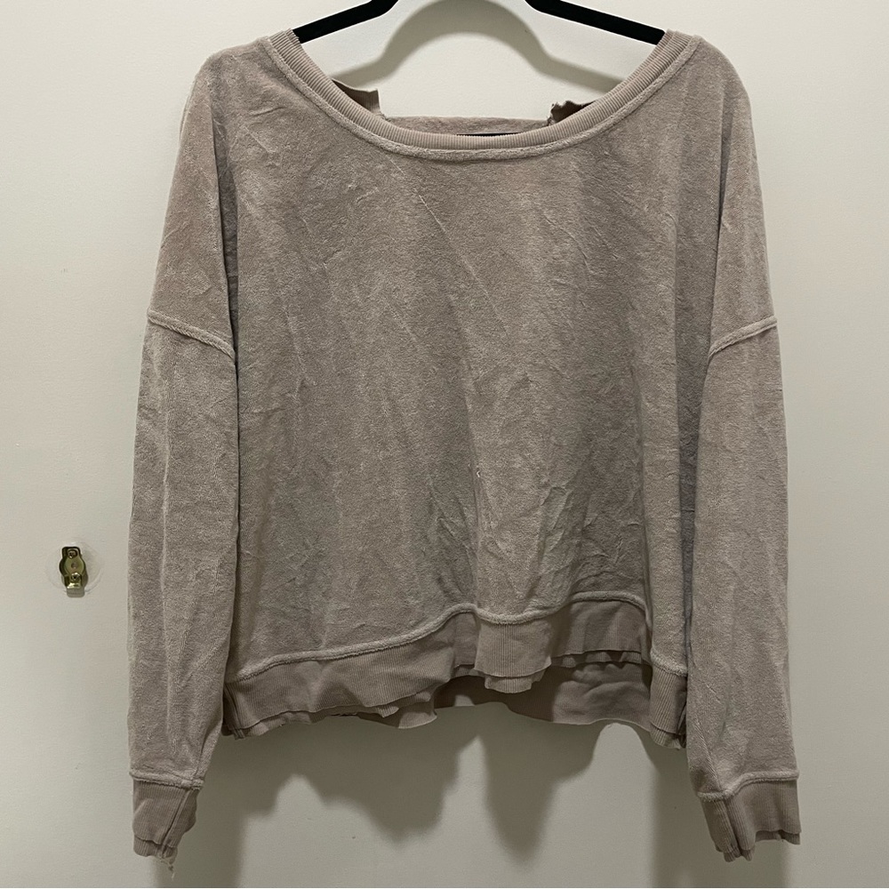 Terry Cloth Crew Neck